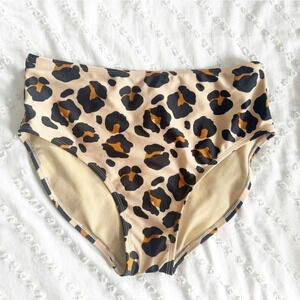 Art Class Cheetah Leopard Animal Print High Rise Bikini Bottom Swim Size XXL 18